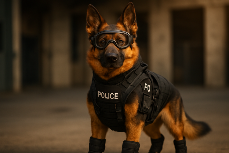 K9 in Tactical Gear
