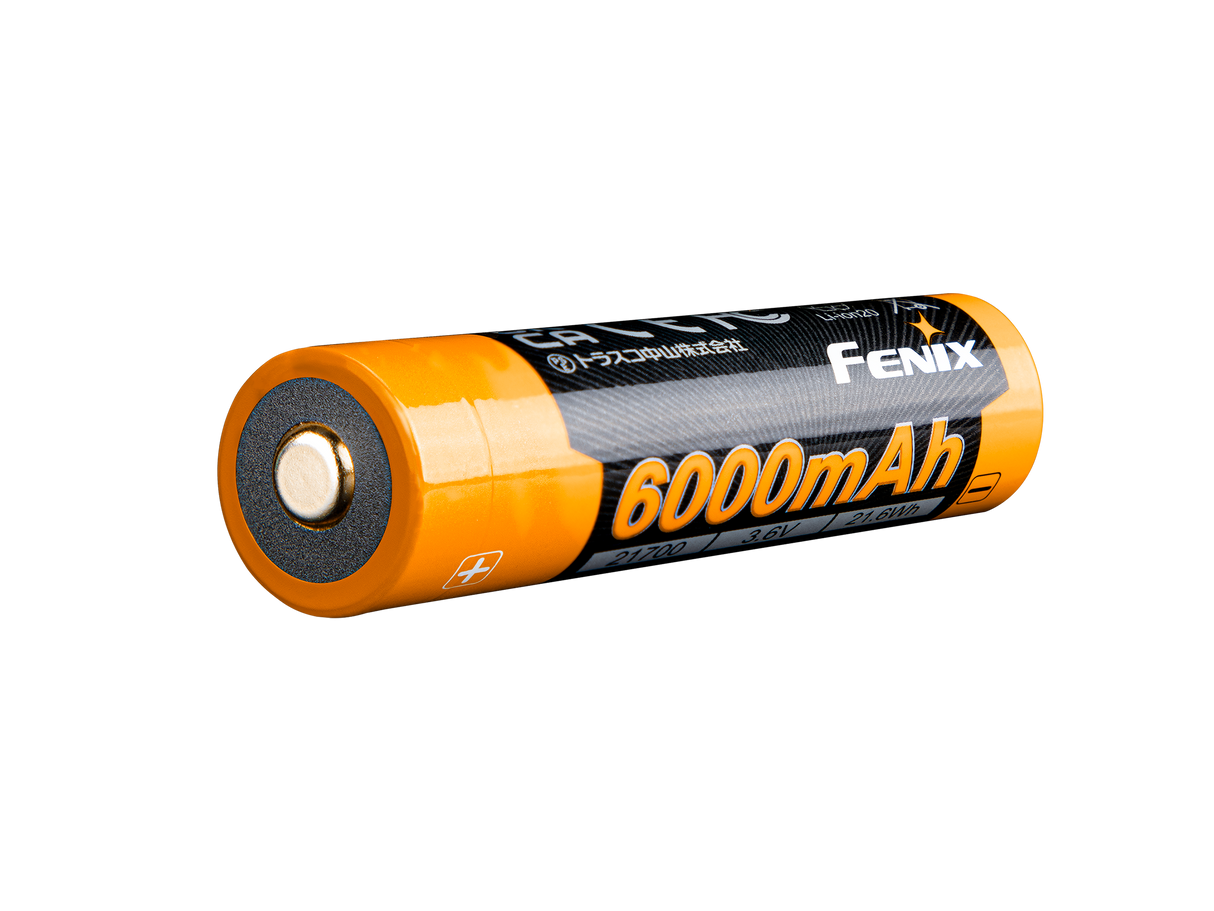 Fenix ARB-L21-6000 Rechargeable 21700 Battery With 6000mAh Power For High Drain Flashlights