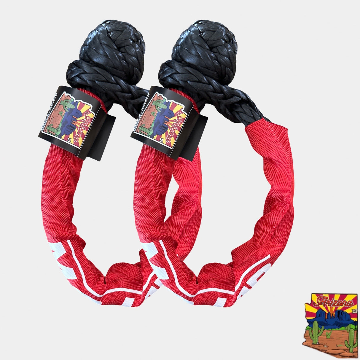 Limited Edition 1/2'' x 24'' Black Soft shackle with Red Sleeve