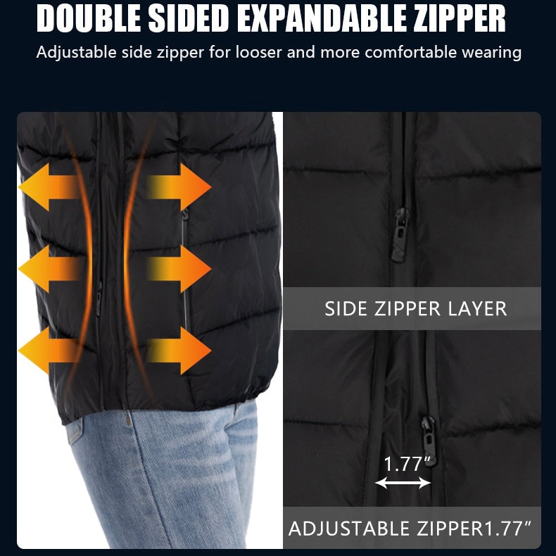 LITEGUEST Heated Vest with LED Light – Winter Outdoor Warming Vest