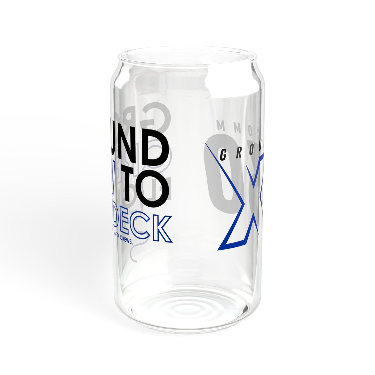 Sipper Glass GroundComm X30 16oz With Bamboo Lid And Tritan Straw By The Crew Hangar For Beverage Enthusiasts