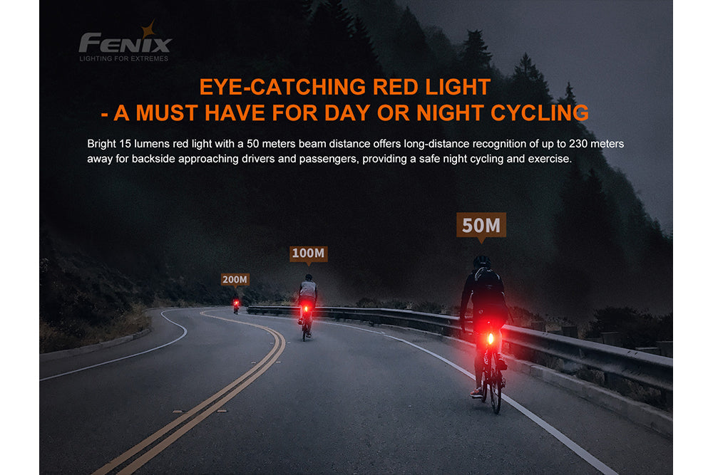 Fenix BC05R V2.0 Rechargeable Bicycle Tail Light – Trail Pro