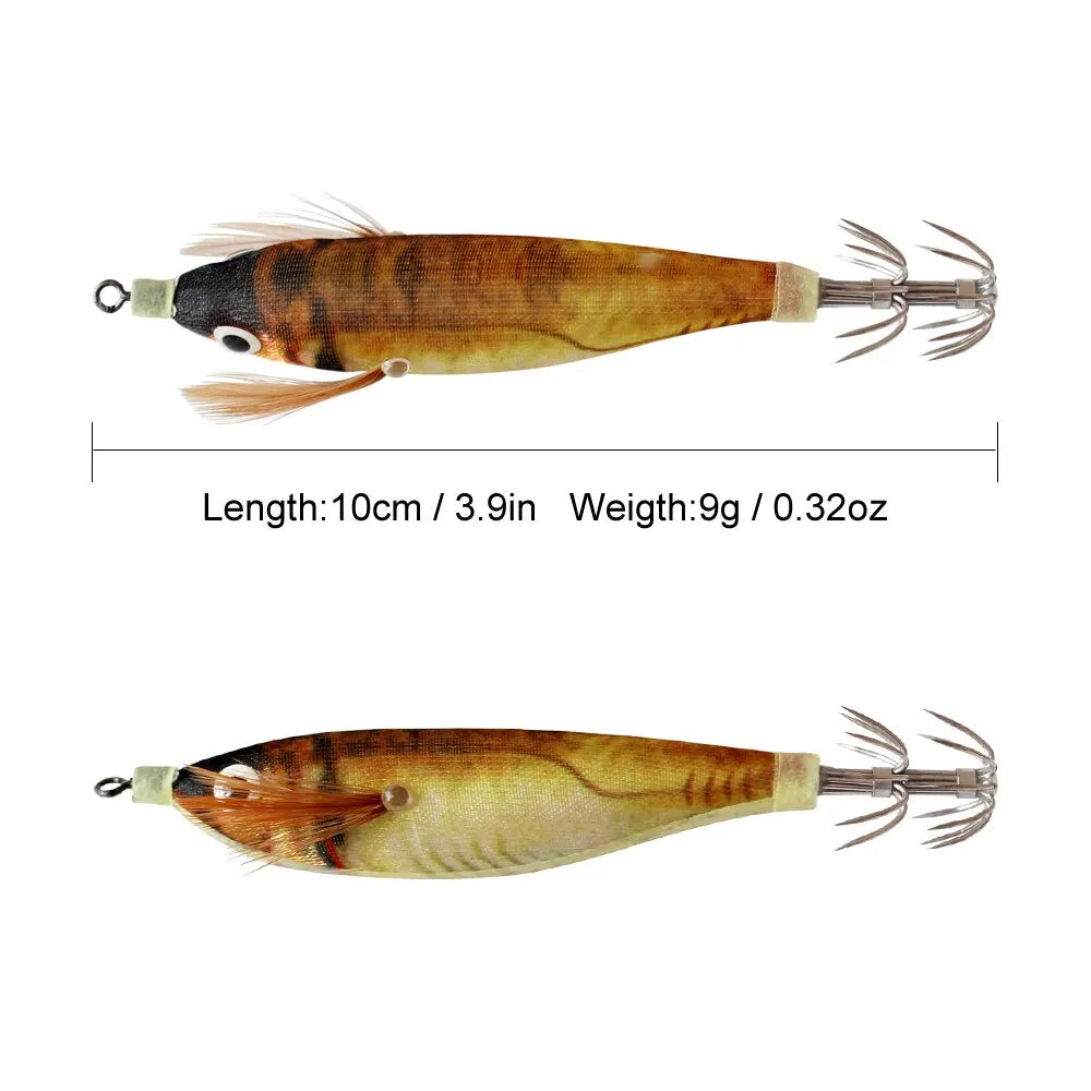 Luminous Wood Shrimp Squid Fishing Lure-3