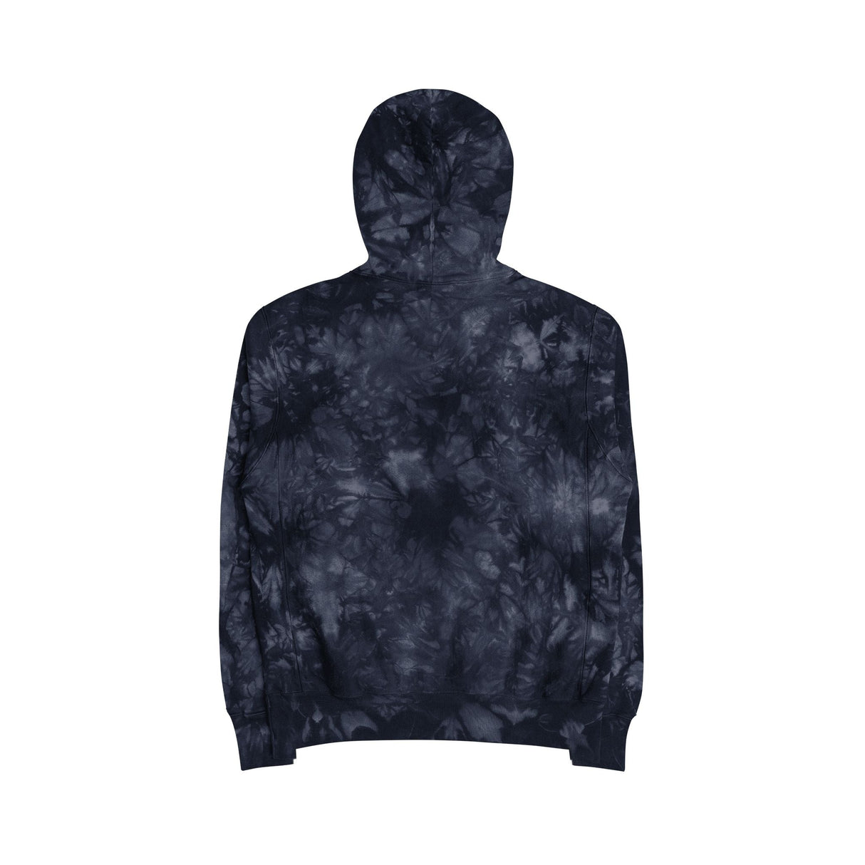 Unisex Tie-Dye Champion Hoodie By The Crew Hangar With Scrunch-Dye Unique Pattern