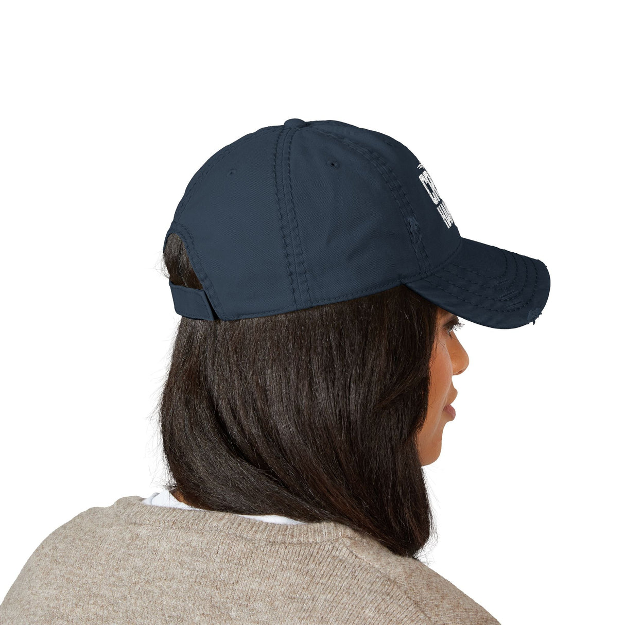 The Crew Hangar Distressed Embroidered Dad Hat Unisex Casual Vintage Cap For Everyday Wear