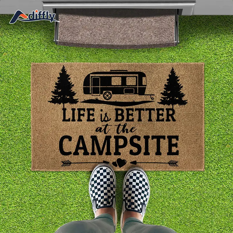 "Life Is Better At The Campsite RV Doormat - 19.7x31.5in (50x80cm)-2