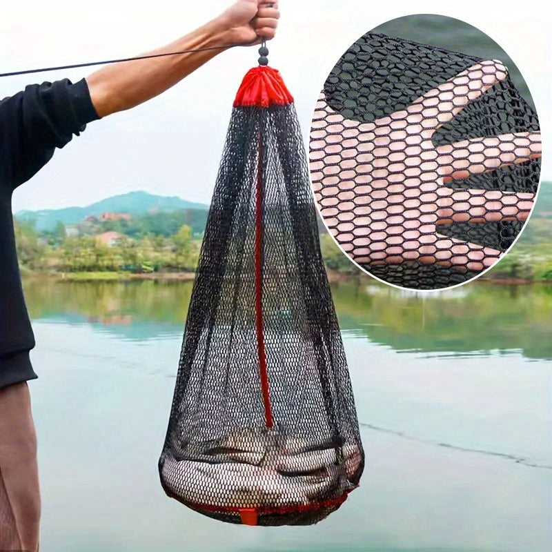 Nylon Fishing Net Bag with Handle-2