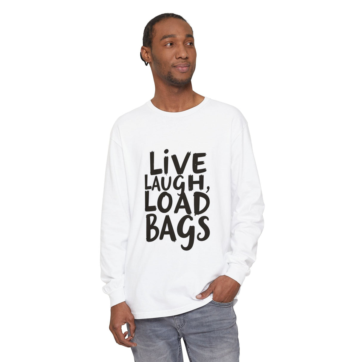 Live Laugh Load Bags Tarmac Edition Long Sleeve Shirt By The Crew Hangar For Ramp Crews