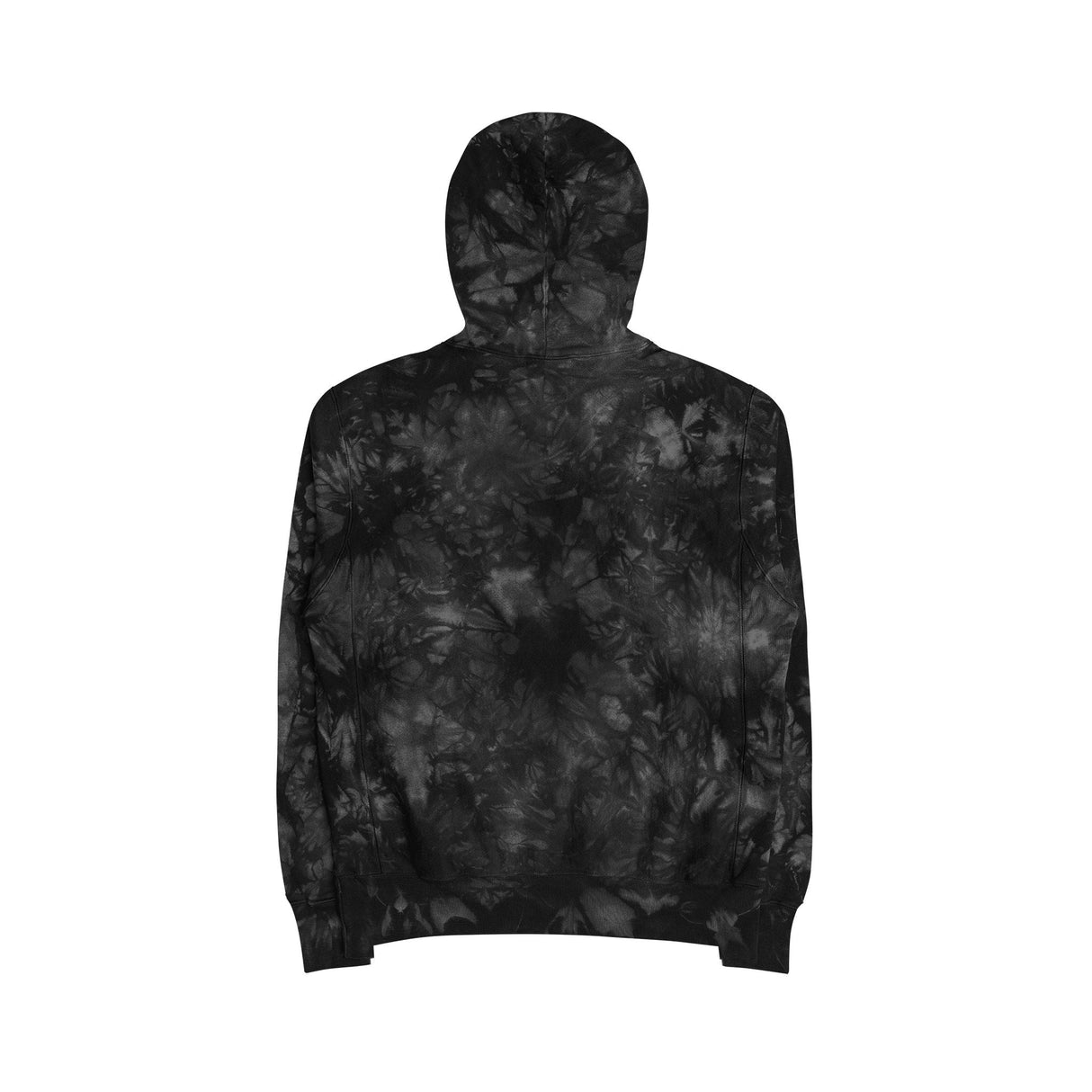Unisex Tie-Dye Champion Hoodie By The Crew Hangar With Scrunch-Dye Unique Pattern