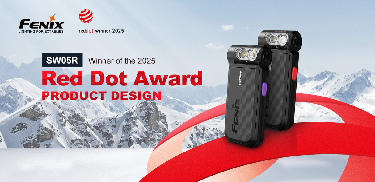 Fenix SW05R Clip On Light Versatile USB C Rechargeable With Red Or UV Output For Outdoor Enthusiasts