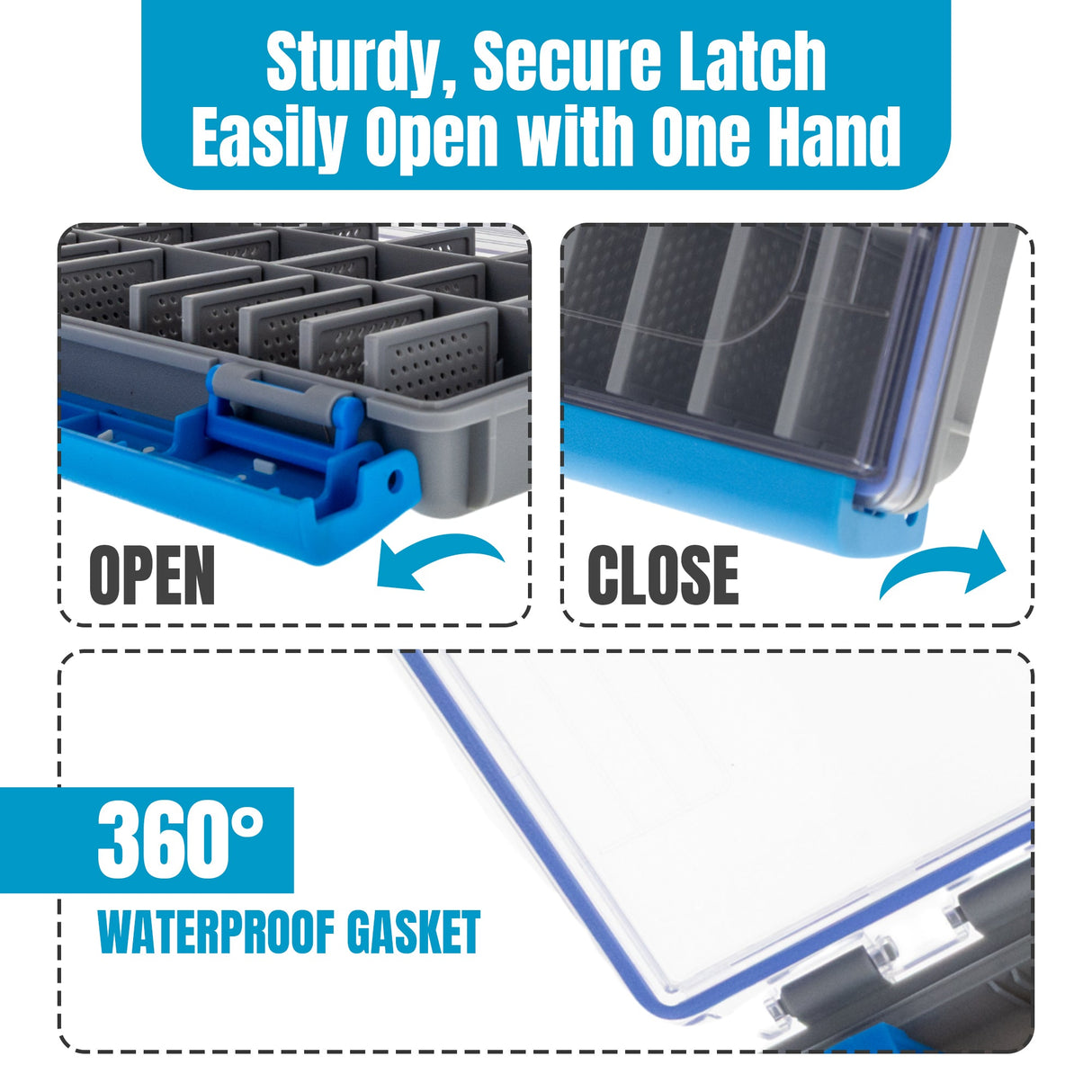 Reaction Tackle Ultra Elite Tackle Tray- Water Resistant with Single Clip Design - New