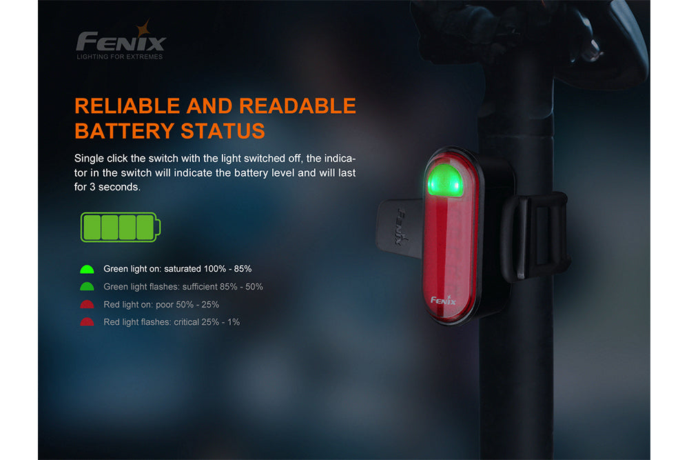 Fenix BC05R V2.0 Rechargeable Bicycle Tail Light – Trail Pro