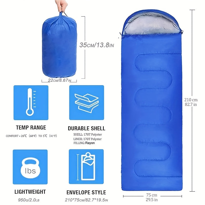 Camping Sleeping Bag Thick Warm for Cold Weather-4