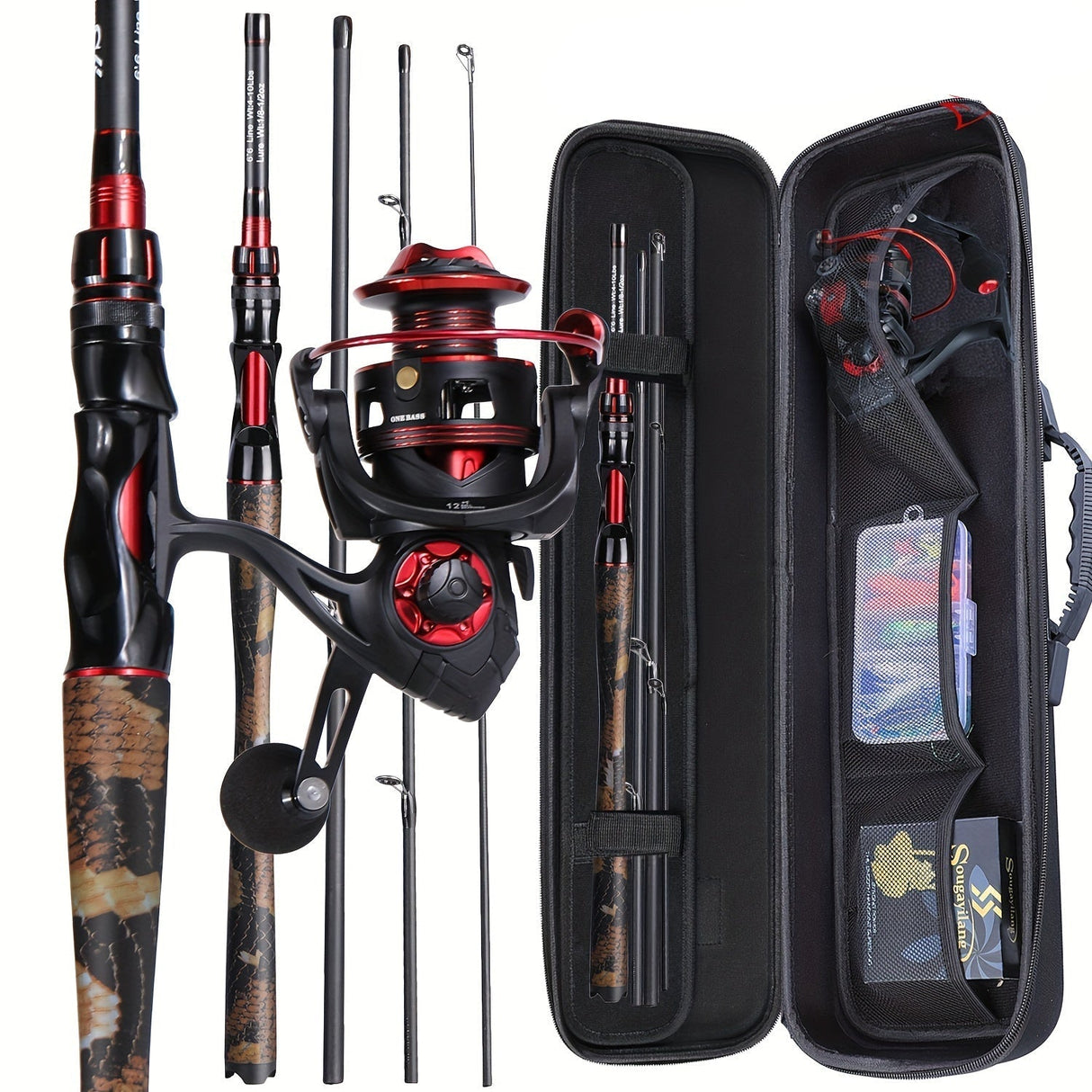 Fishing Rod Reel Combo Carbon Fiber-0