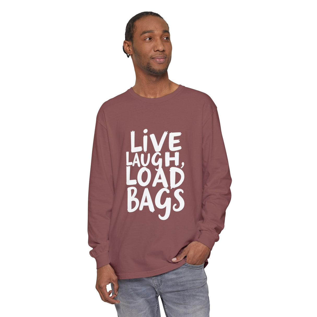Live Laugh Load Bags Tarmac Edition Long Sleeve Shirt By The Crew Hangar For Ramp Crews