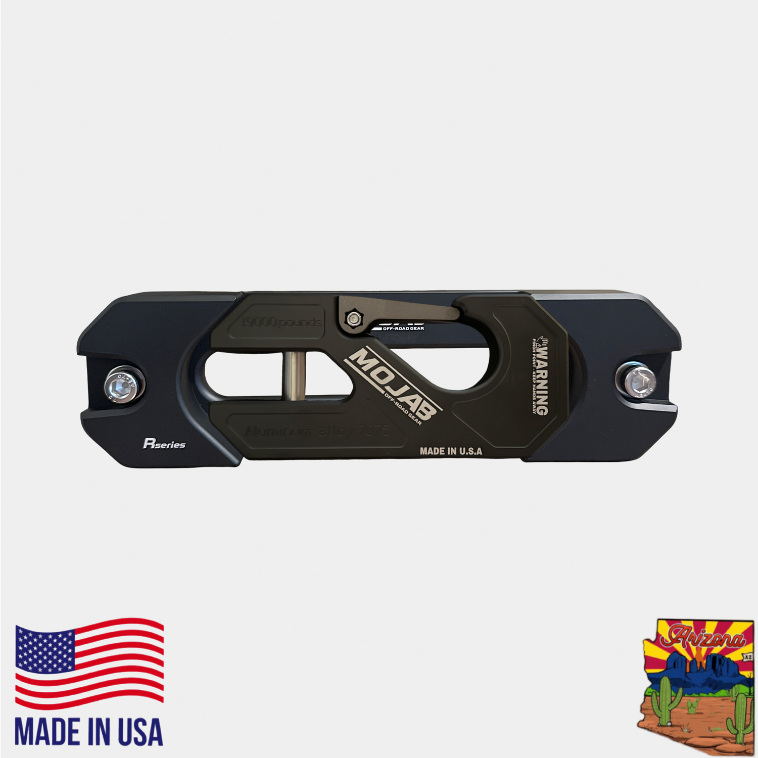 Aluminum Recessed Winch Shackle with Fairlead Kit, closed latch (LIFE TIME WARRANTY*)