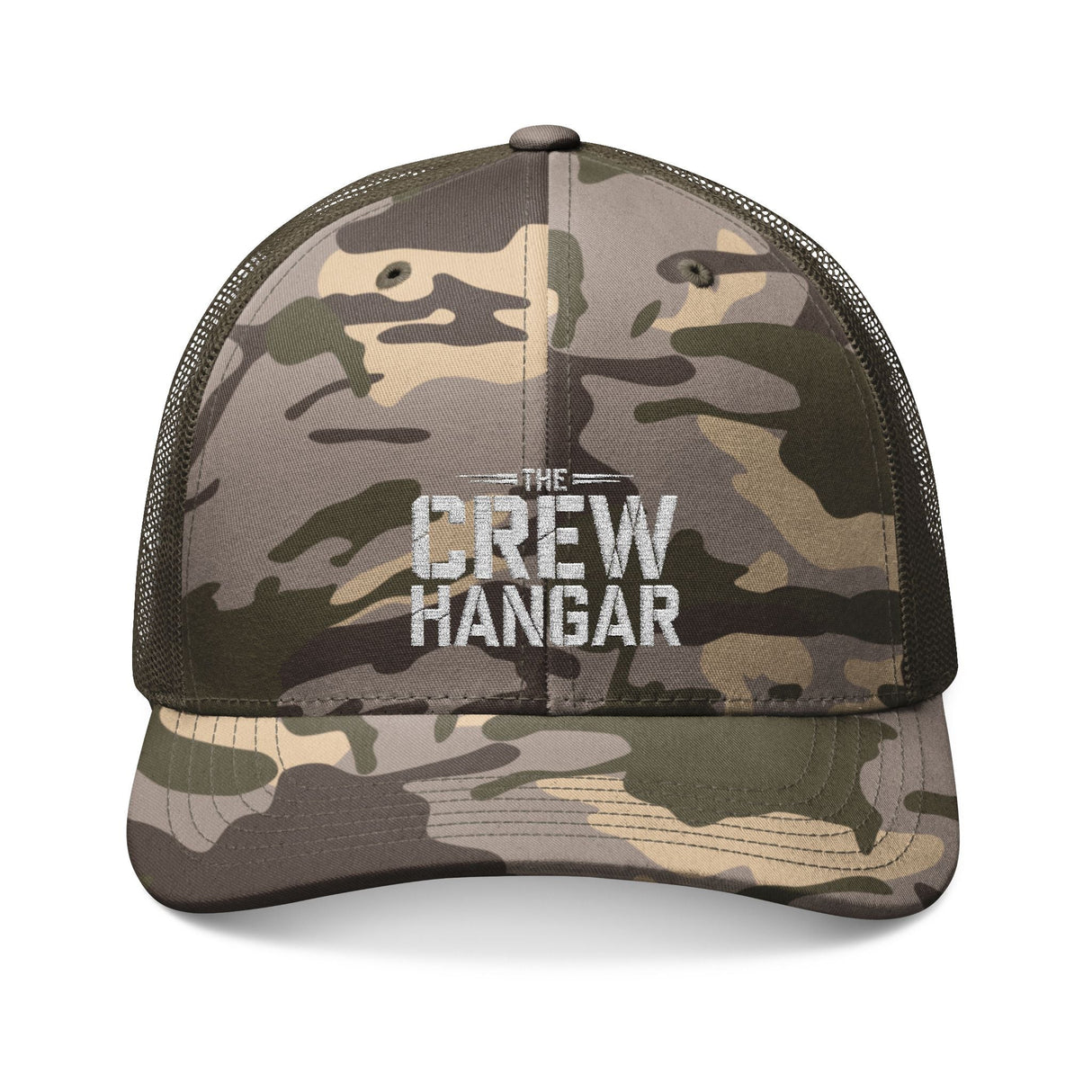 Camouflage Trucker Hat The Crew Hangar For Outdoor Adventurers Breathable Mesh Back