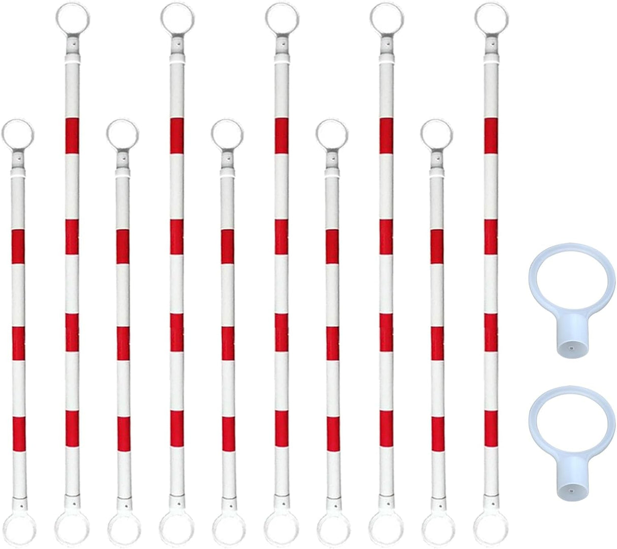 Retractable Traffic Cone Bar The Crew Hangar Ultra Visible Reflective Poles 3.3 To 6.6 Ft For Public Areas Pack 10 To 50