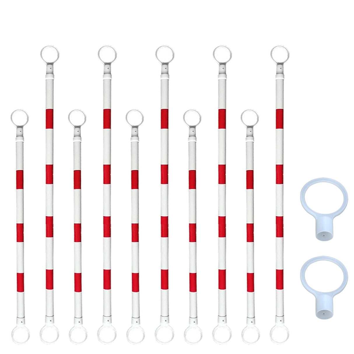 Retractable Traffic Cone Bar The Crew Hangar Ultra Visible Reflective Poles 3.3 To 6.6 Ft For Public Areas Pack 10 To 50