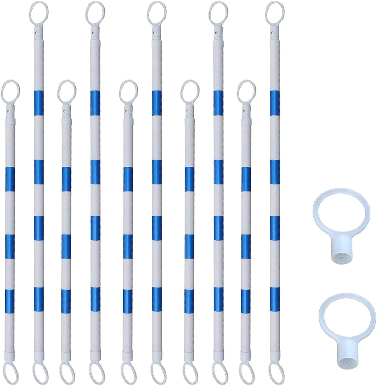 Retractable Traffic Cone Bar The Crew Hangar Ultra Visible Reflective Poles 3.3 To 6.6 Ft For Public Areas Pack 10 To 50