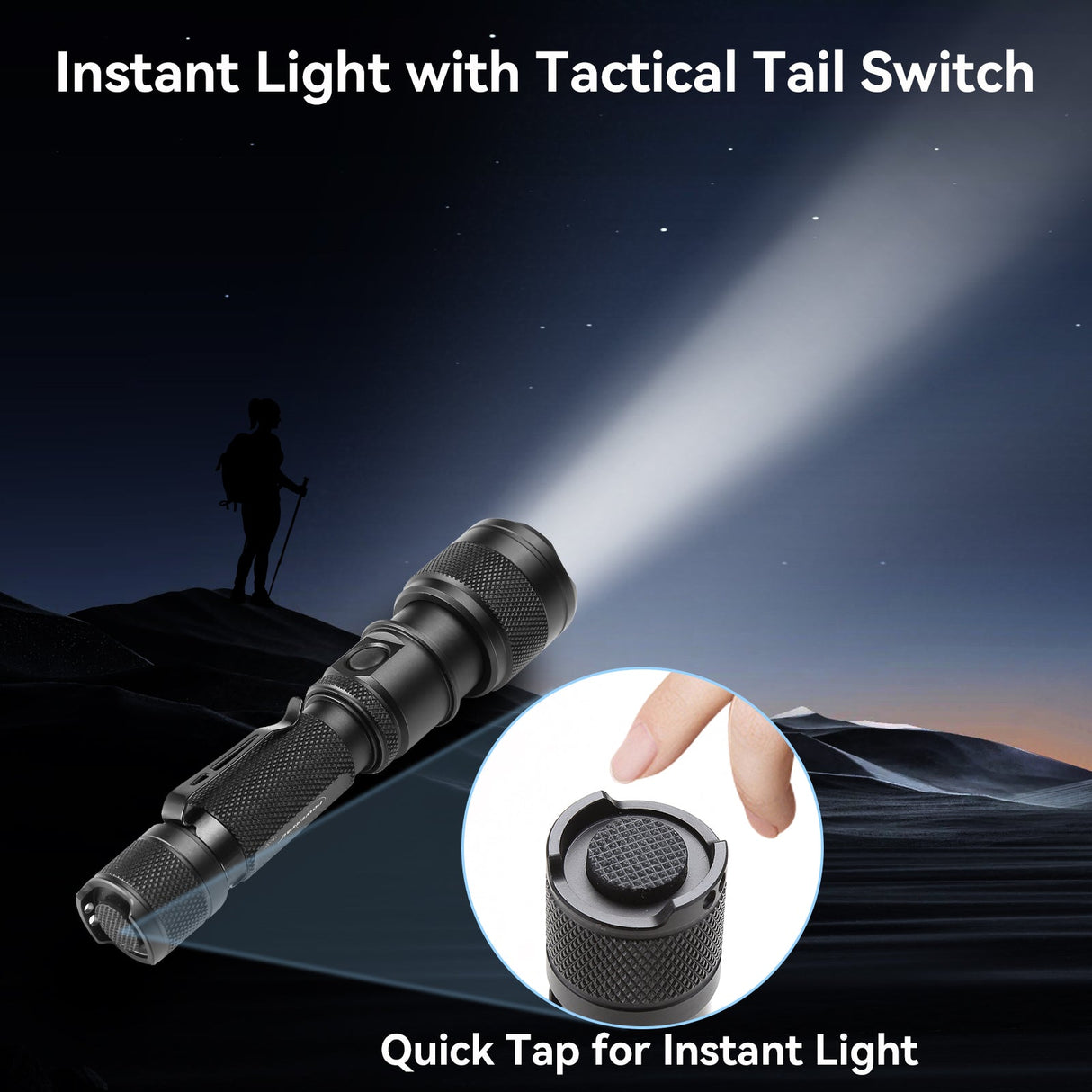 FlexBeam- 1200 Lumen Adjustable Beam Rechargeable Flashlight