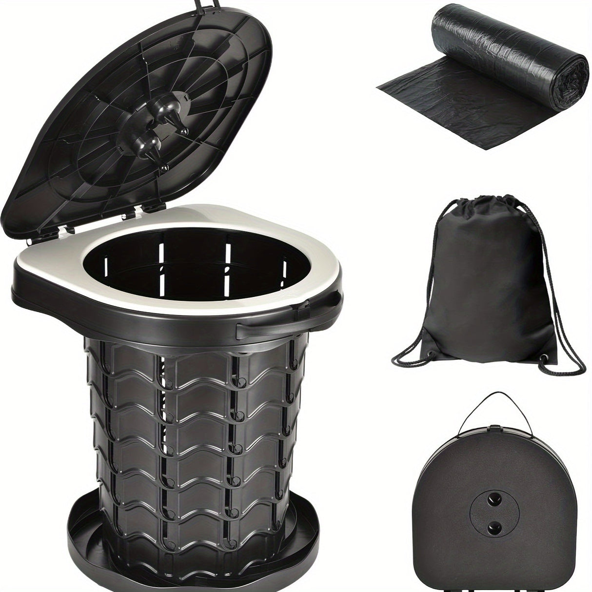 Camping Toilet Portable Adjustable Potty-0