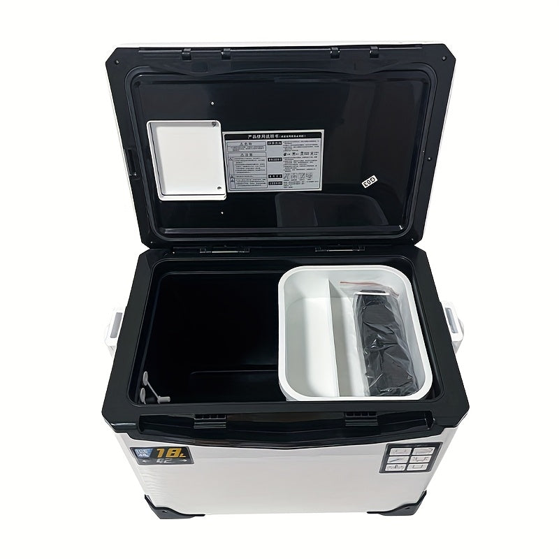Slip-Resistant Fishing Cooler Box with Bait Compartment (32L)-3