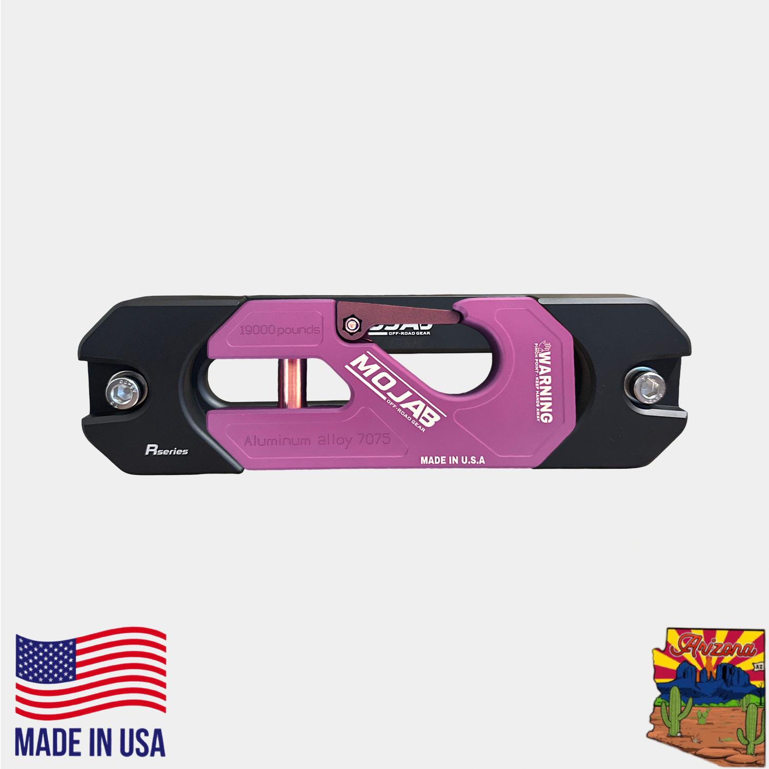 Aluminum Recessed Winch Shackle with Fairlead Kit, closed latch (LIFE TIME WARRANTY*)