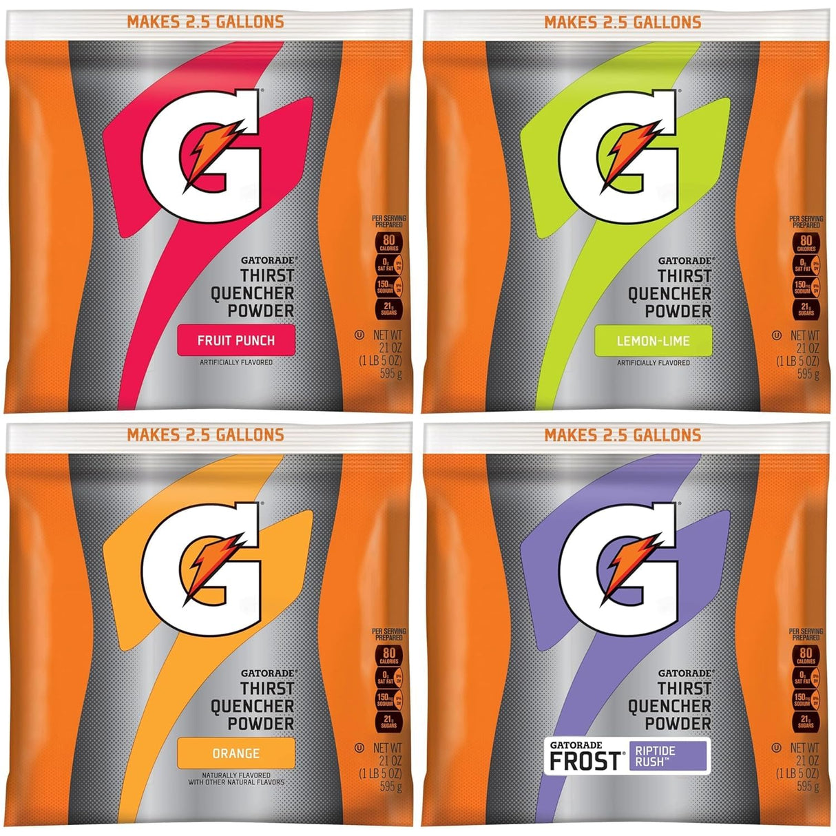 Gatorade Powder Riptide Rush 32 Pack Electrolyte Hydration For Athletes Performance Boost