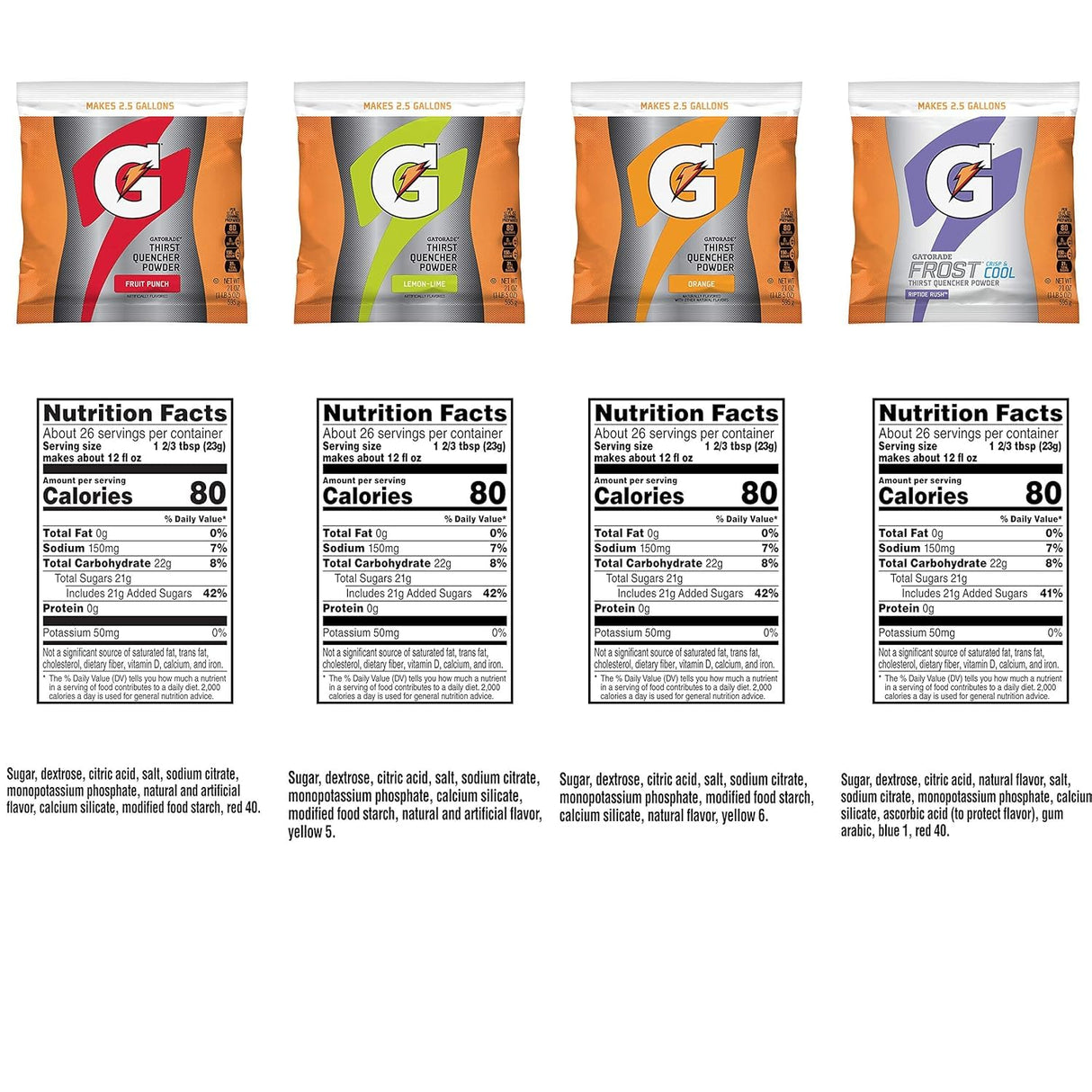 Gatorade Powder Riptide Rush 32 Pack Electrolyte Hydration For Athletes Performance Boost
