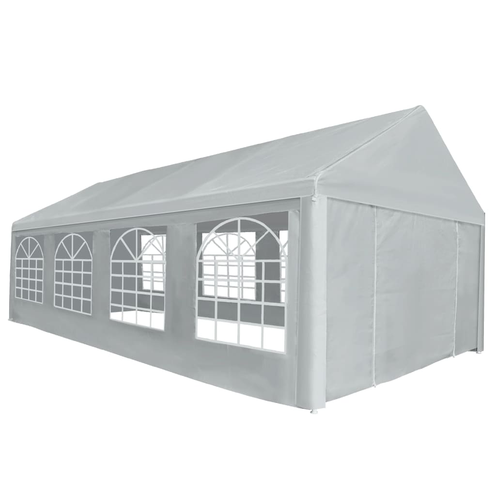 vidaXL Party Tent Outdoor Canopy Tent with Sidewalls Patio Gazebo Shelter Gray-1