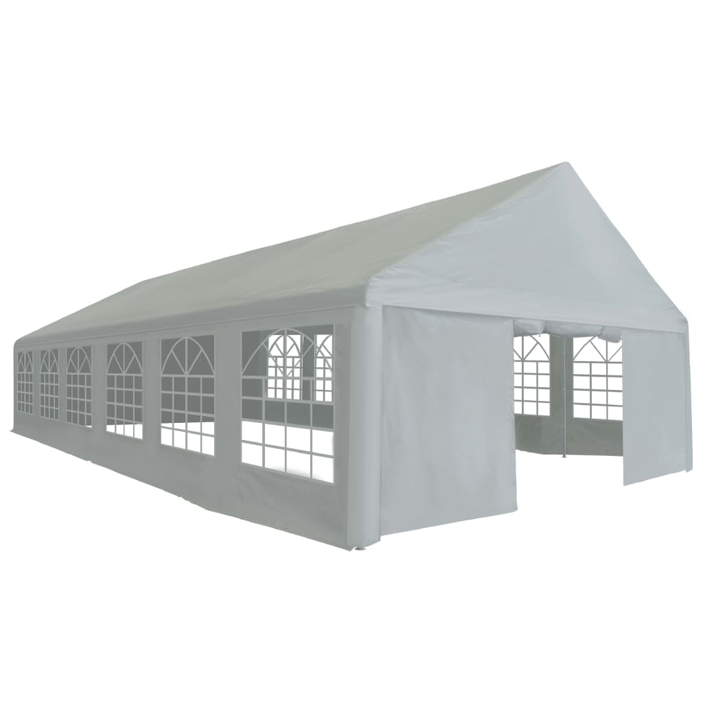 vidaXL Party Tent Outdoor Canopy Tent with Sidewalls Patio Gazebo Shelter Gray-2