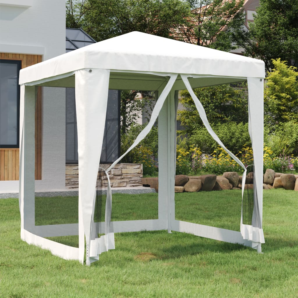 vidaXL Party Tent Outdoor Canopy Tent Gazebo Marquee with 4 Mesh Sidewalls-32