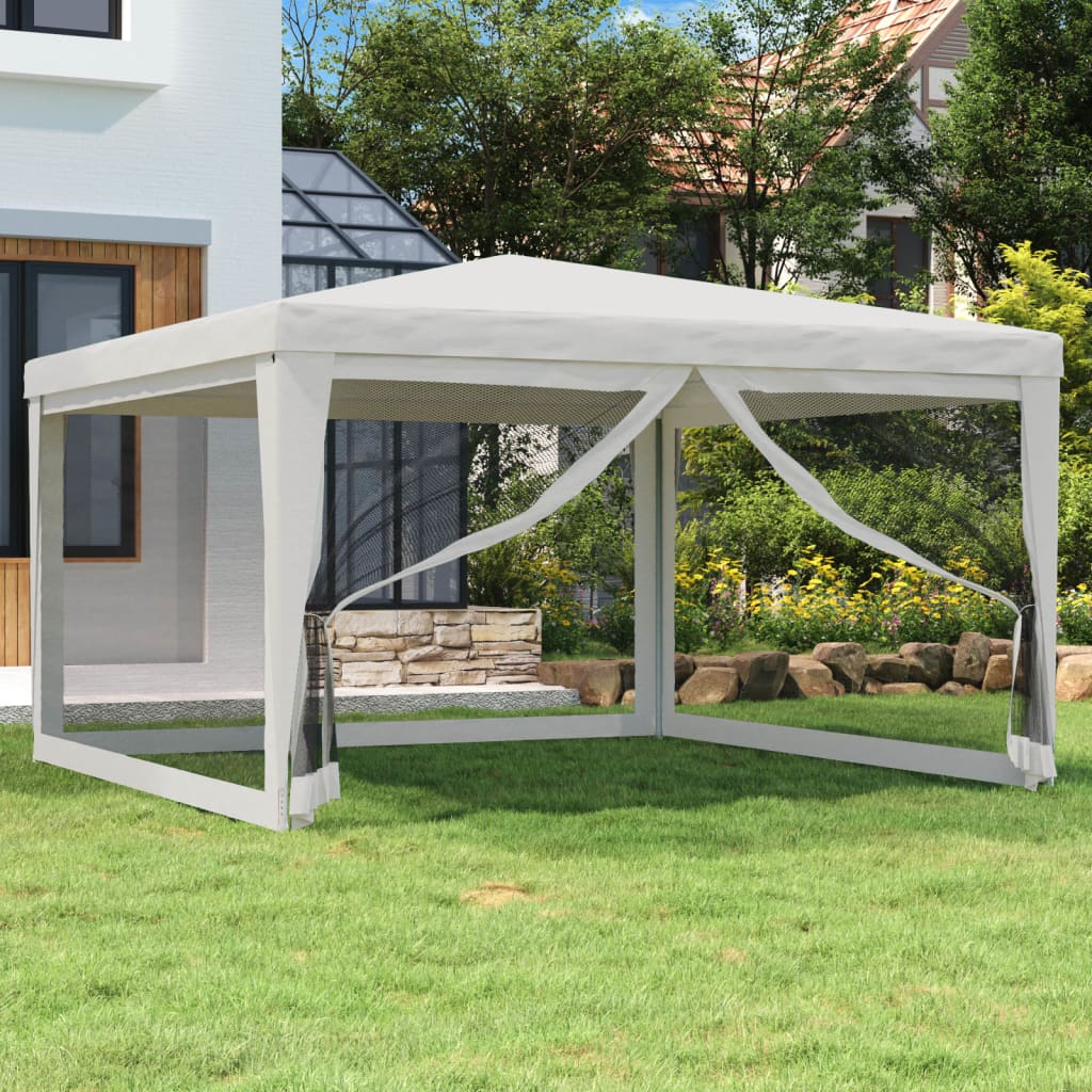 vidaXL Party Tent Outdoor Canopy Tent Gazebo Marquee with 4 Mesh Sidewalls-31
