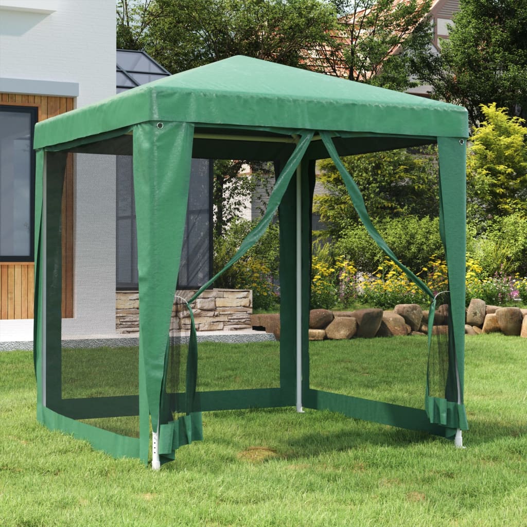 vidaXL Party Tent Outdoor Canopy Tent Gazebo Marquee with 4 Mesh Sidewalls-17