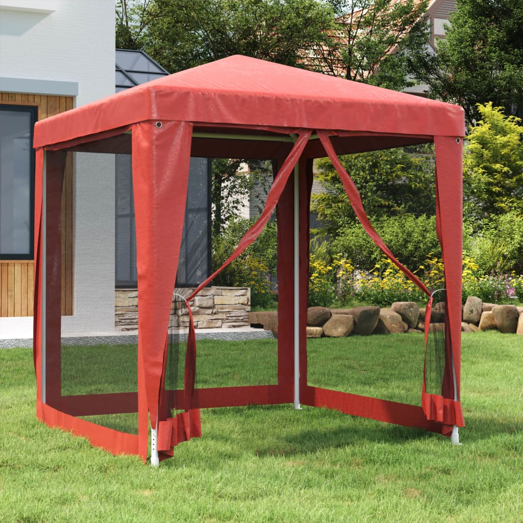 vidaXL Party Tent Outdoor Canopy Tent Gazebo Marquee with 4 Mesh Sidewalls-27
