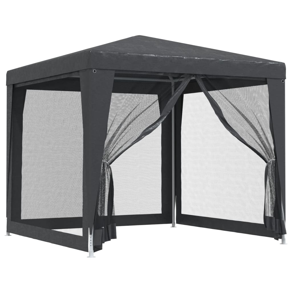 vidaXL Party Tent Outdoor Canopy Tent Gazebo Marquee with 4 Mesh Sidewalls-2