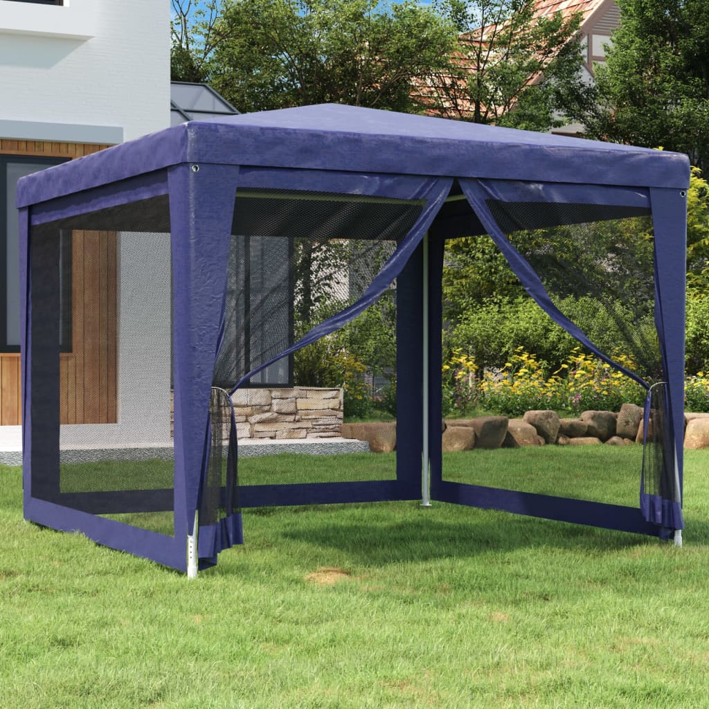 vidaXL Party Tent Outdoor Canopy Tent Gazebo Marquee with 4 Mesh Sidewalls-16