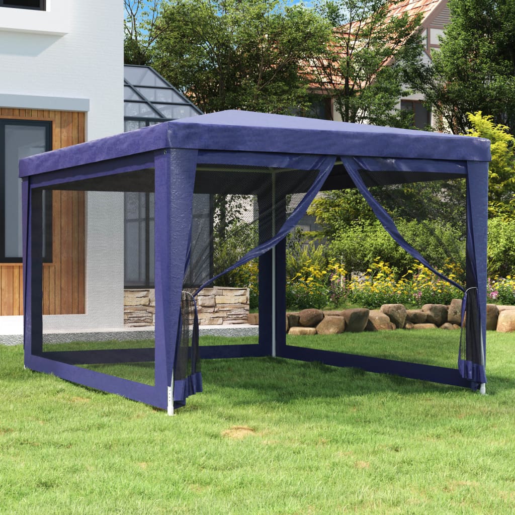 vidaXL Party Tent Outdoor Canopy Tent Gazebo Marquee with 4 Mesh Sidewalls-13
