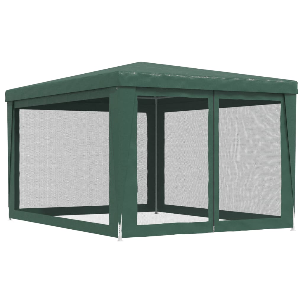 vidaXL Party Tent Outdoor Canopy Tent Gazebo Marquee with 4 Mesh Sidewalls-0