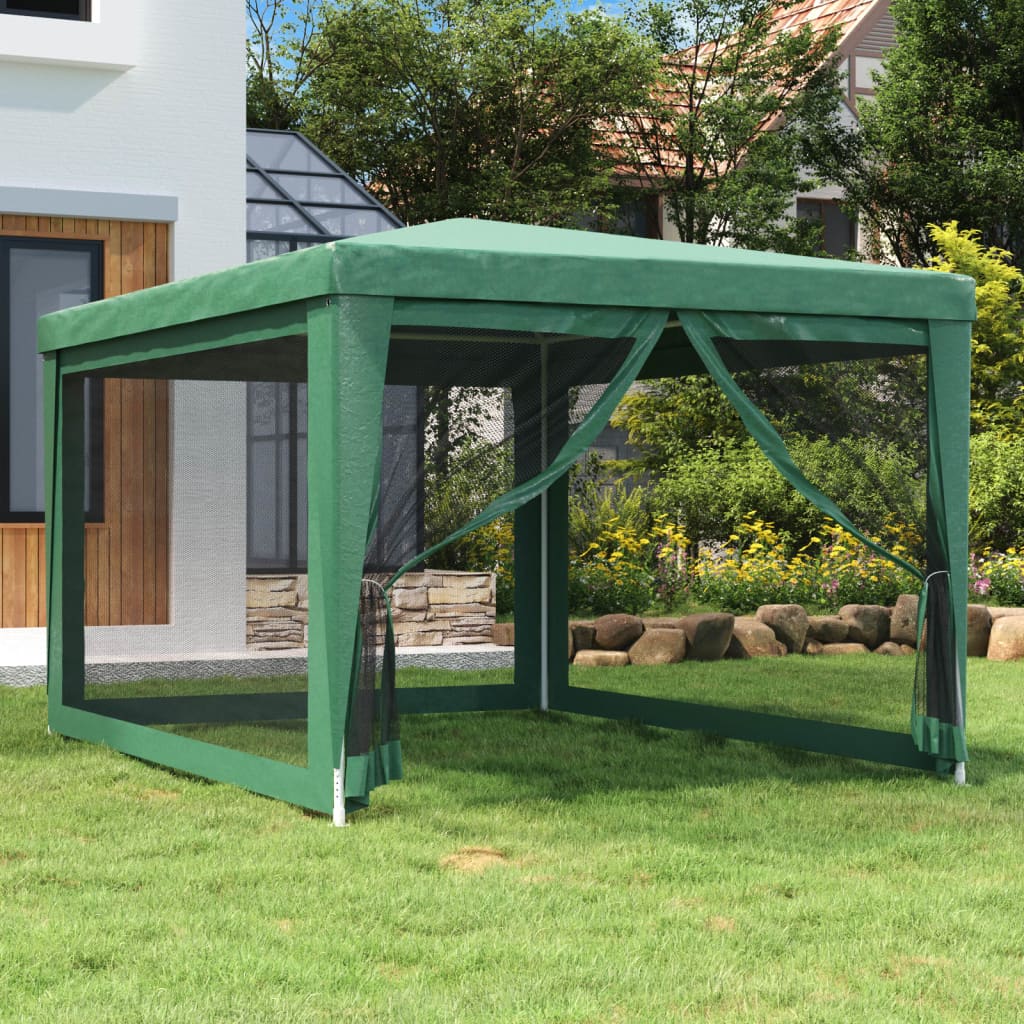 vidaXL Party Tent Outdoor Canopy Tent Gazebo Marquee with 4 Mesh Sidewalls-23