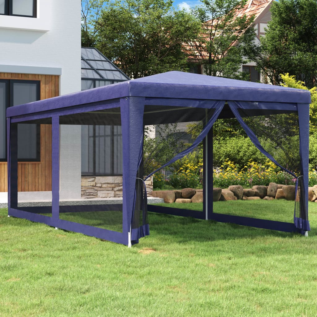 vidaXL Party Tent Outdoor Canopy Tent Gazebo Marquee with 4 Mesh Sidewalls-15