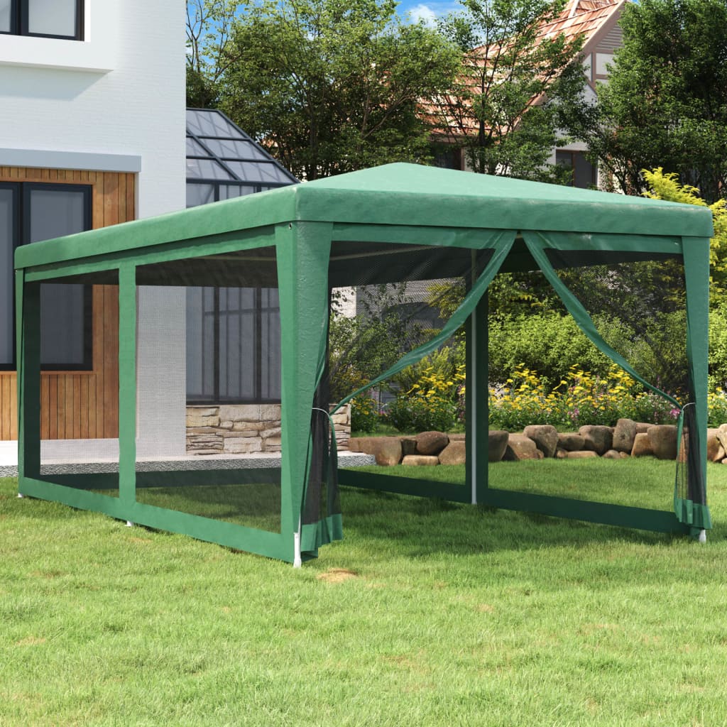 vidaXL Party Tent Outdoor Canopy Tent Gazebo Marquee with 4 Mesh Sidewalls-18