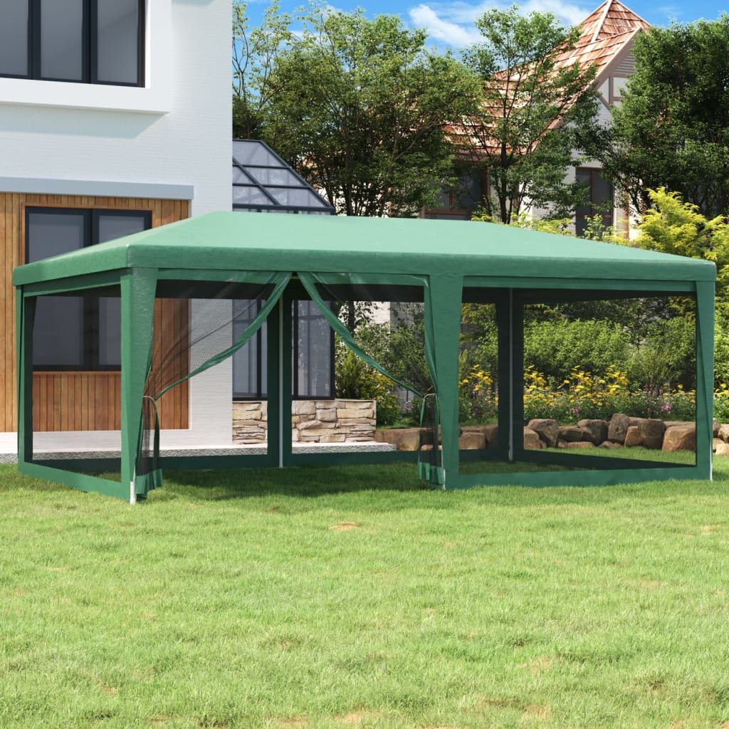 vidaXL Party Tent Outdoor Canopy Tent Gazebo Marquee with 4 Mesh Sidewalls-22