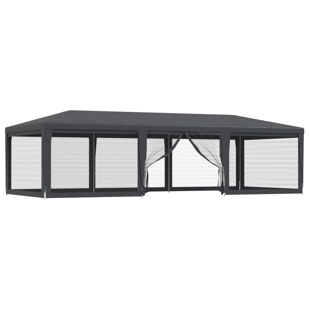 vidaXL Party Tent Outdoor Canopy Tent Gazebo Marquee with 4 Mesh Sidewalls-3