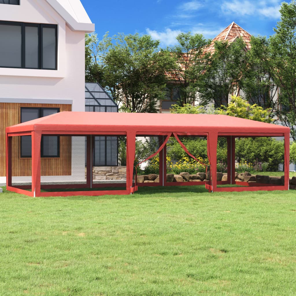 vidaXL Party Tent Outdoor Canopy Tent Gazebo Marquee with 4 Mesh Sidewalls-26