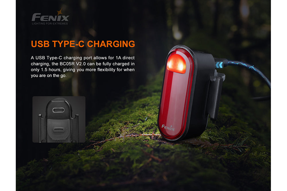 Fenix BC05R V2.0 Rechargeable Bicycle Tail Light – Trail Pro
