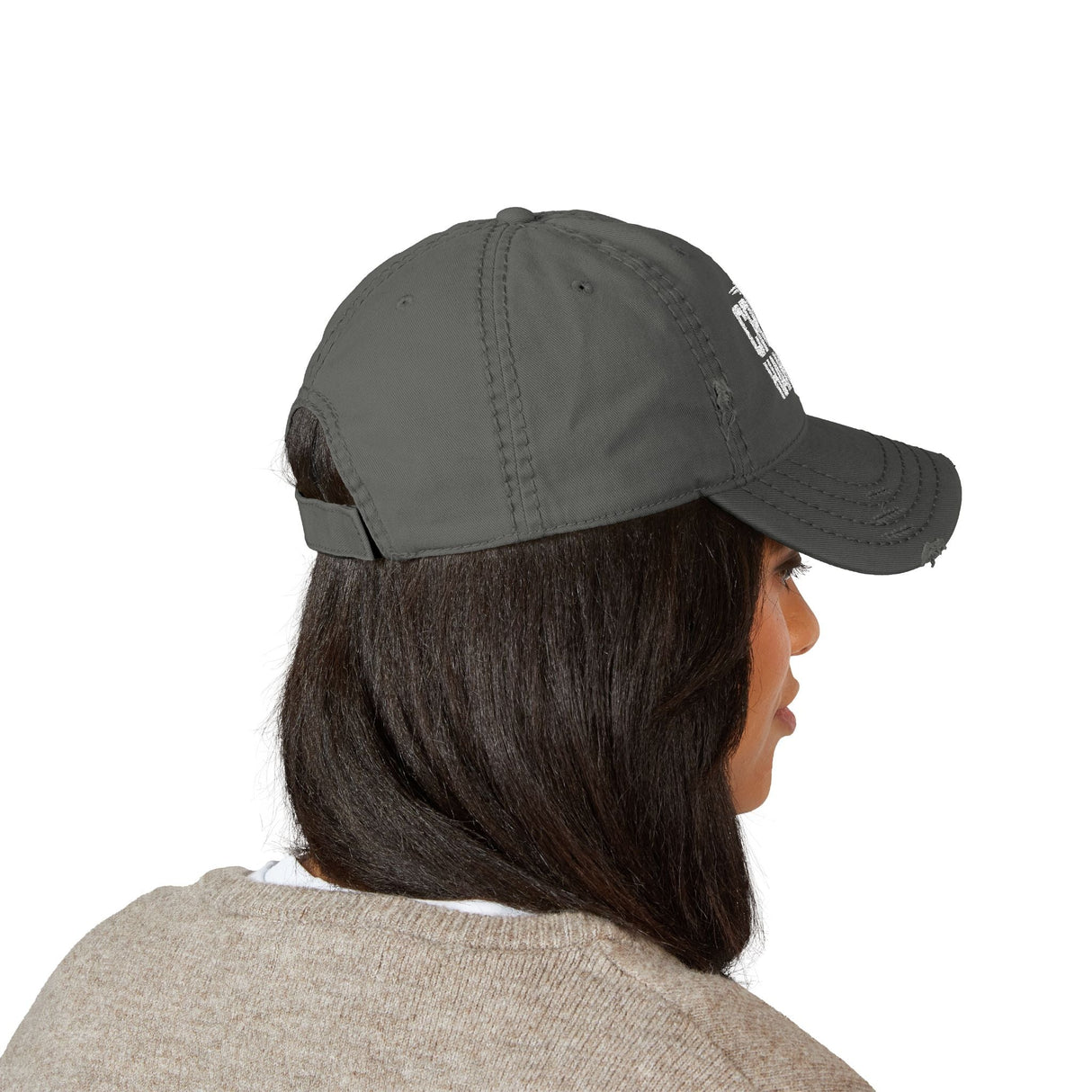 The Crew Hangar Distressed Embroidered Dad Hat Unisex Casual Vintage Cap For Everyday Wear