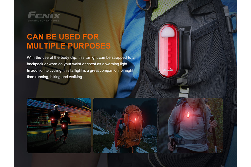 Fenix BC05R V2.0 Rechargeable Bicycle Tail Light – Trail Pro
