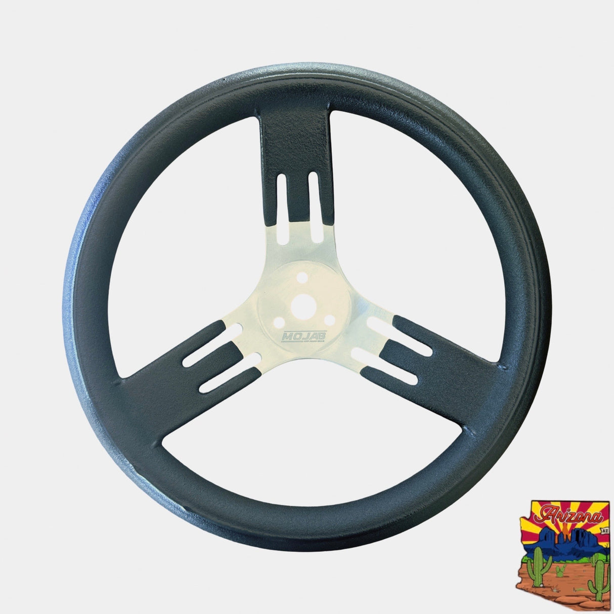 MOJAB 13" Aluminum Steering Wheel – 3-Bolt Pattern (Extended coating spokes)